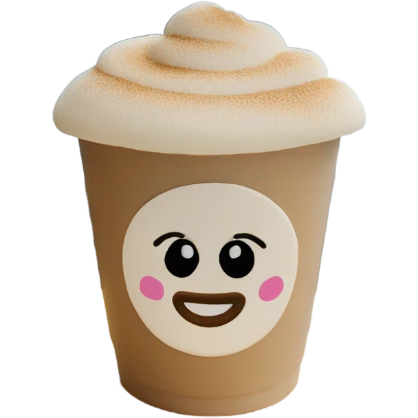 Heart foam latte emoji