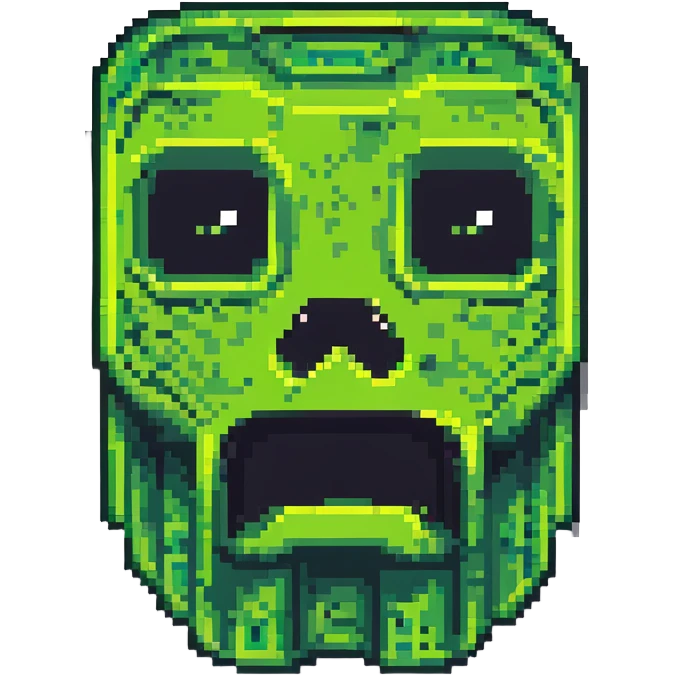 Minecraft creeper face emoji