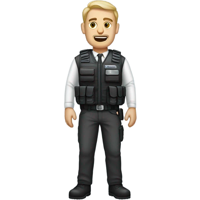 man standing full body with stab vest  emoji