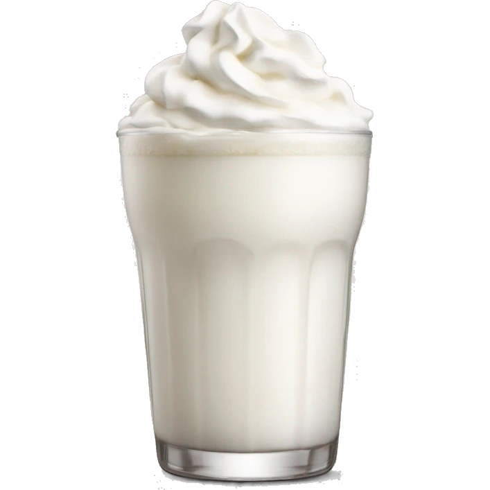 White drink with whipped cream on top emoji