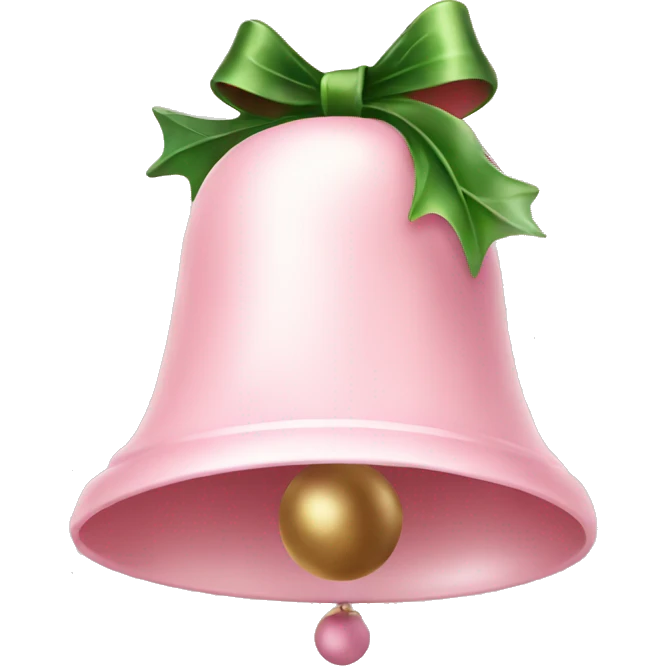 christmas bell pale pink mood emoji