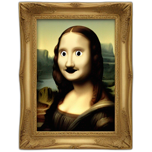 mona lisa photo camera emoji