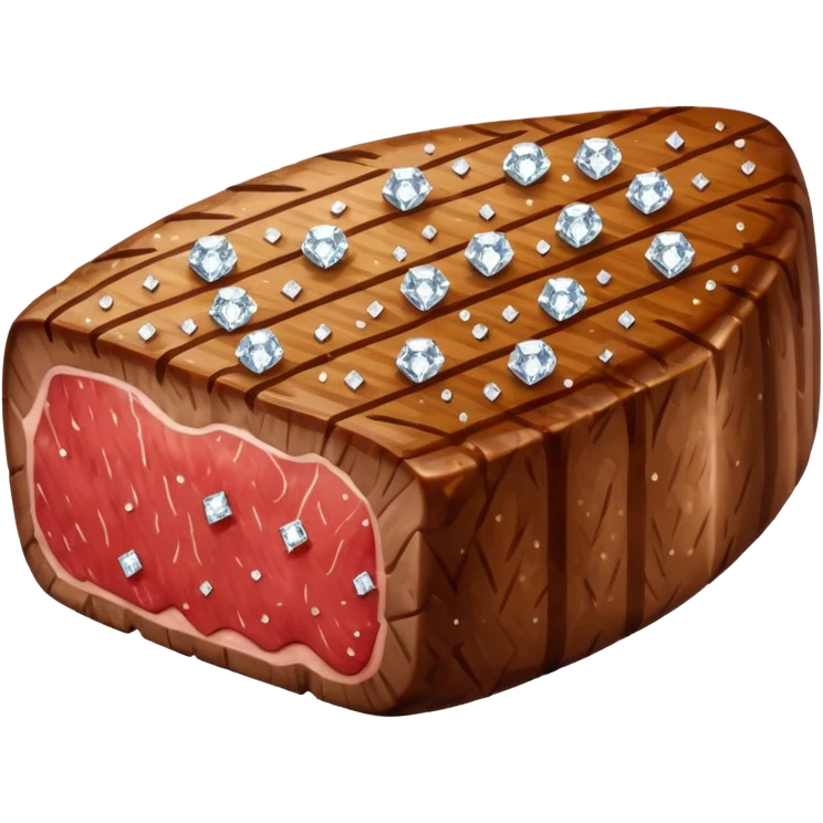 алмазный стейк, no background emoji