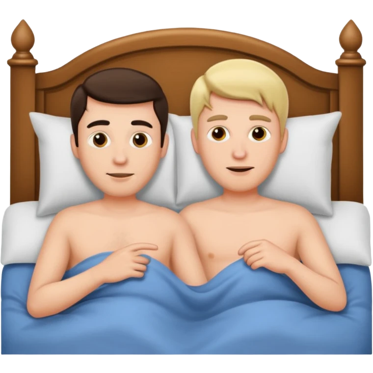 Two men in bed emoji