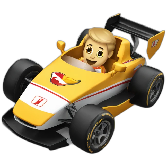 Poutine in a f1 car emoji
