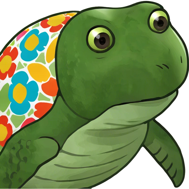 Colorful sea turtle  emoji