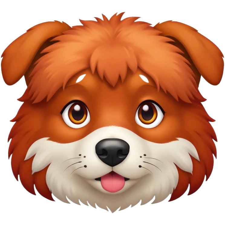 Red dog face  emoji