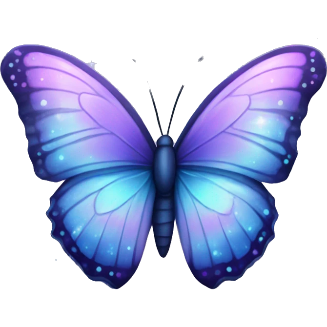 pastel blue and purple galaxy butterfly emoji