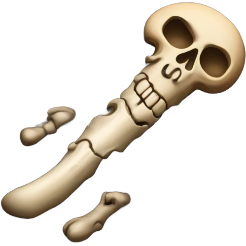 Bone stuck in the mud emoji