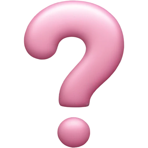 Light pink question mark  emoji