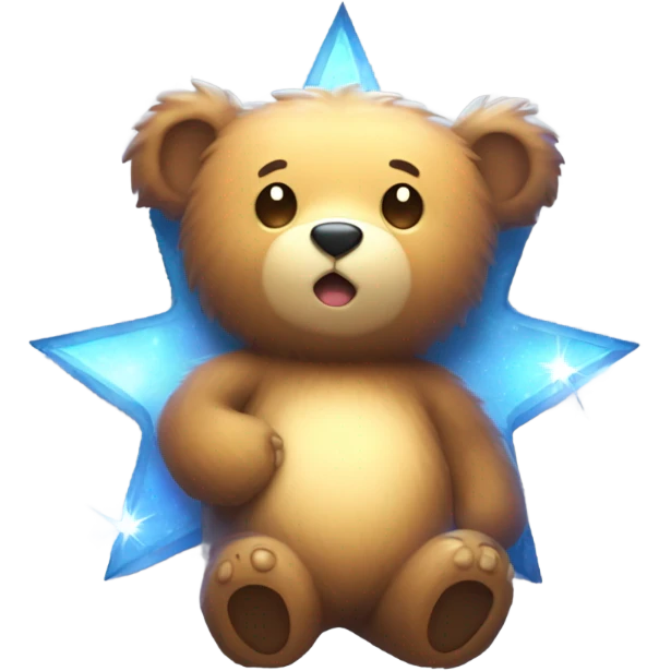 Bear hugging star emoji