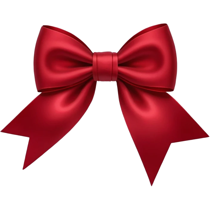 dark red bow emoji