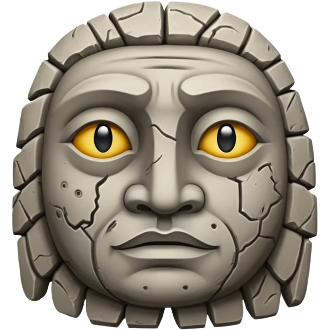stone idol face  emoji