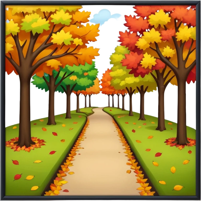 park in autumn emoji