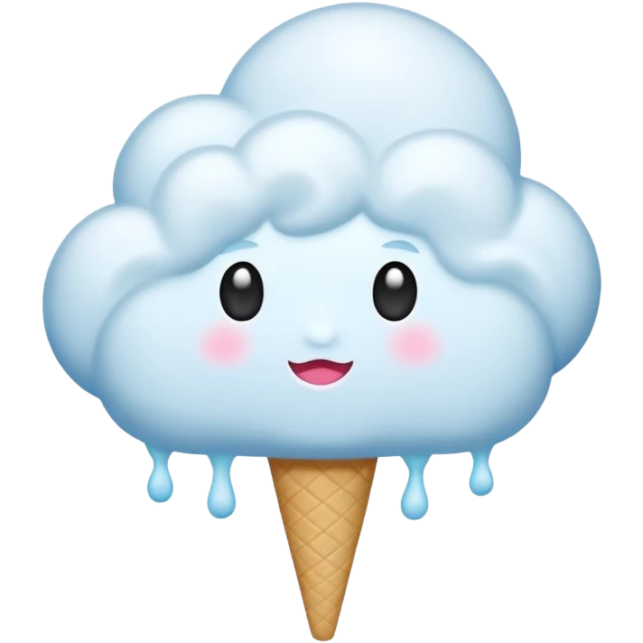 white Cloud Cotton Candy – light white puff, oversized and airy. emoji