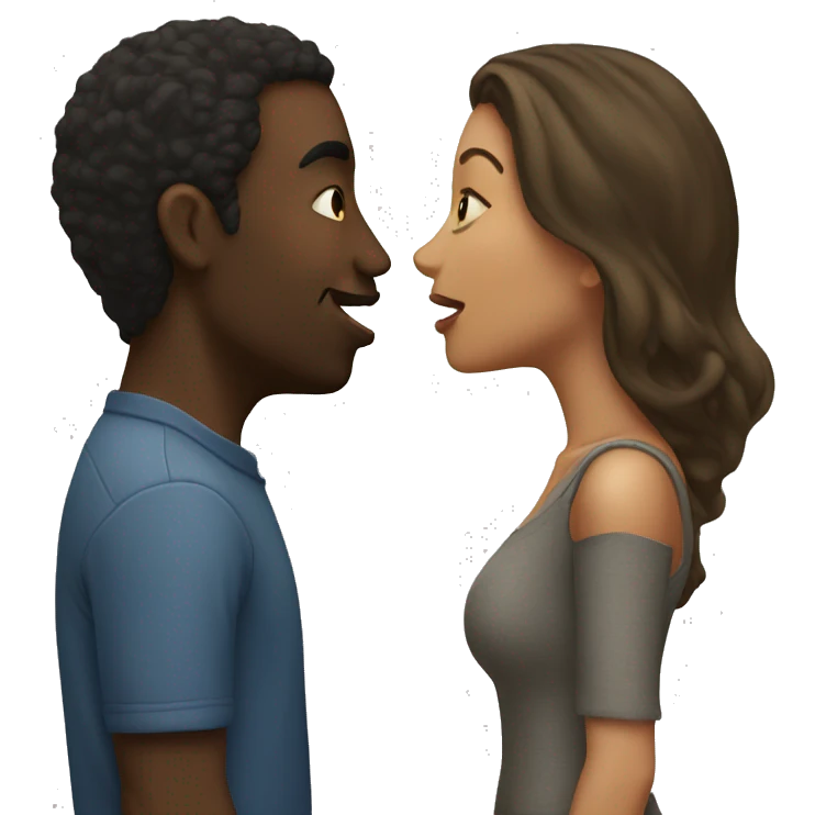 Couple kissing emoji