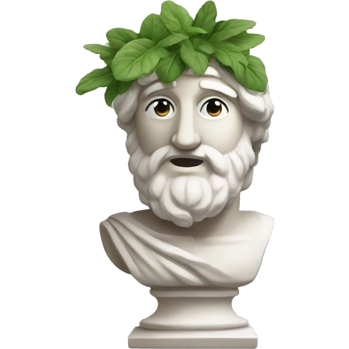 greek statue wih plant emoji