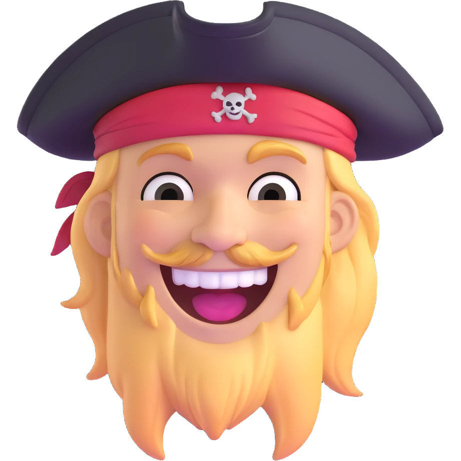 pirate laughing emoji