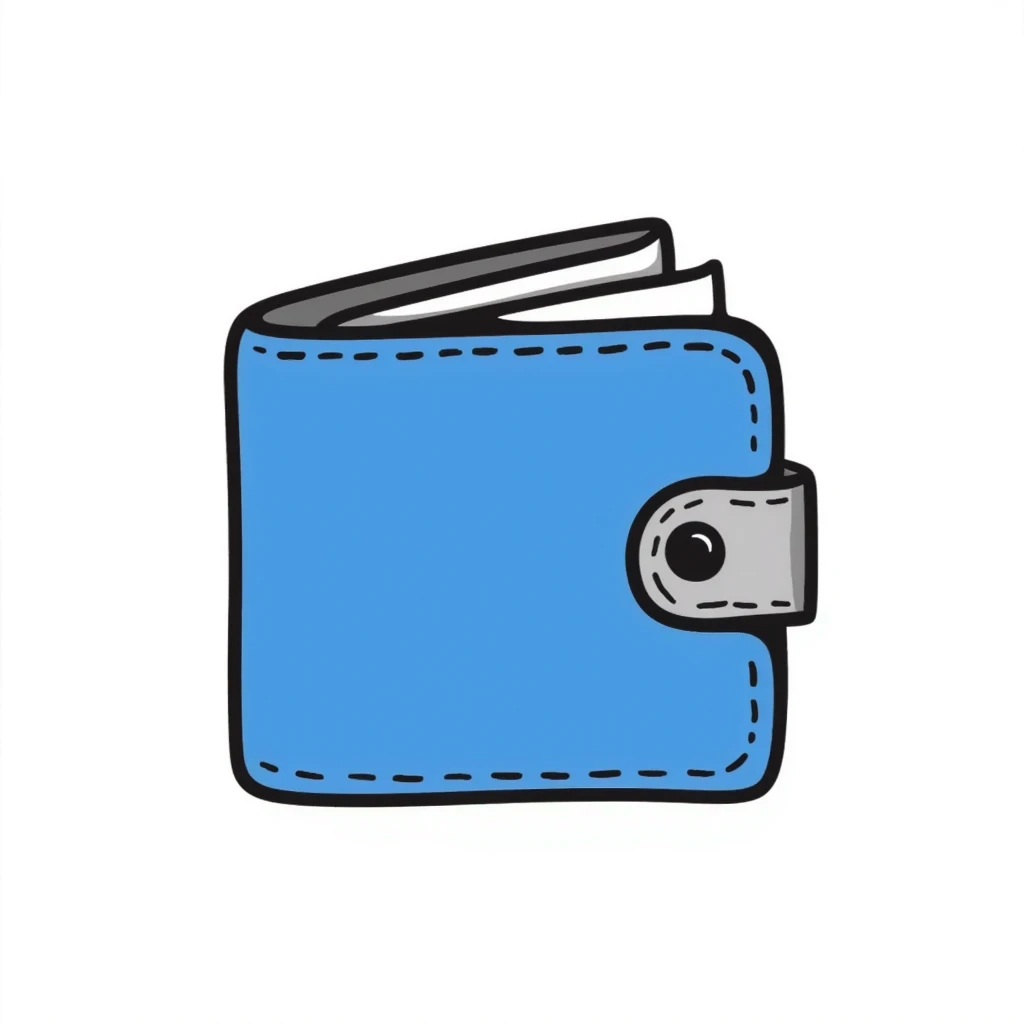blue wallet emoji