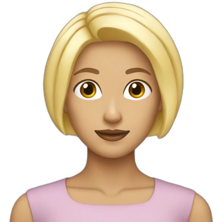 Blonde woman bob haircut emoji