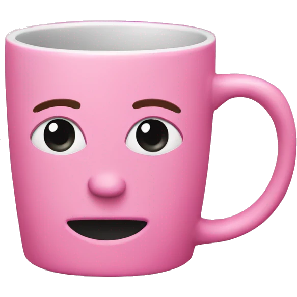 Pink coffee mug emoji