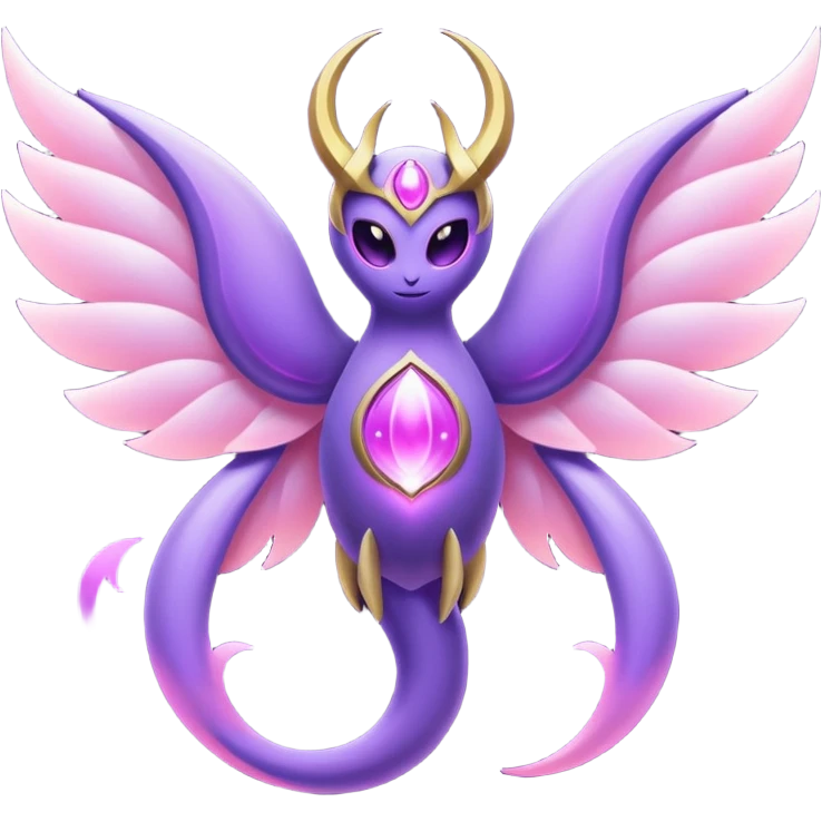 Pokemon legendary purple and pink lunala emoji