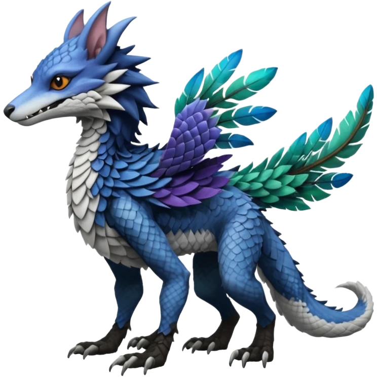 Epic complex detailed aesthetic-scenic-Fakémon-Trico-Sergal-Vernid-creature emoji