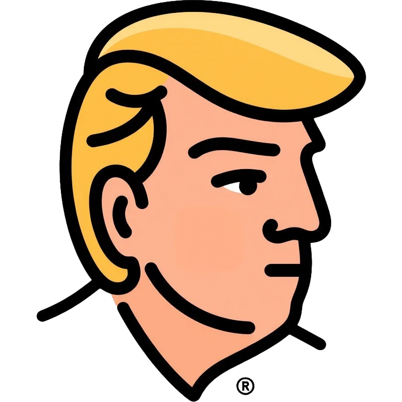 Donald Trump with his signature hairstyle emoji