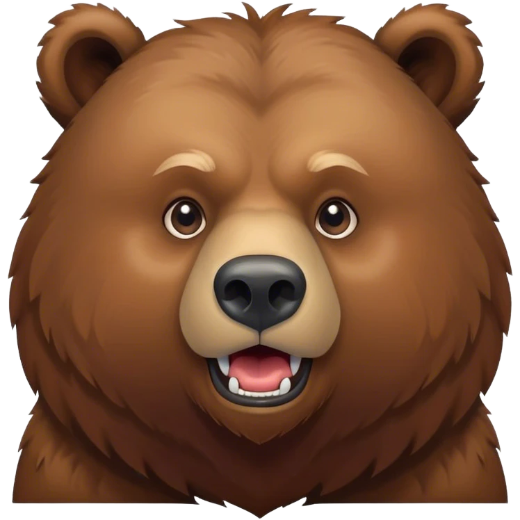 strong cute Grizzly Bear emoji