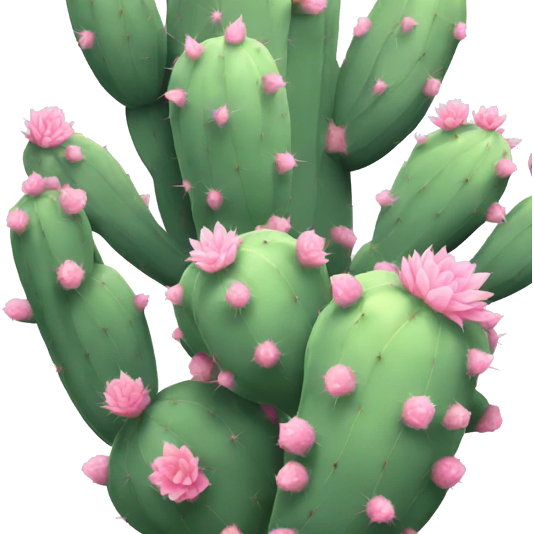 pastel pink cactus realistic emoji