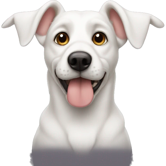White dog big ears emoji