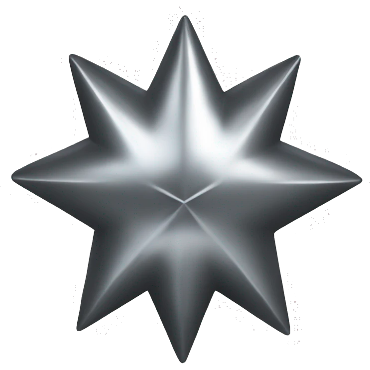 Metal star 4-spike emoji