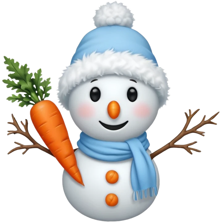 snowman with light blue scarf emoji