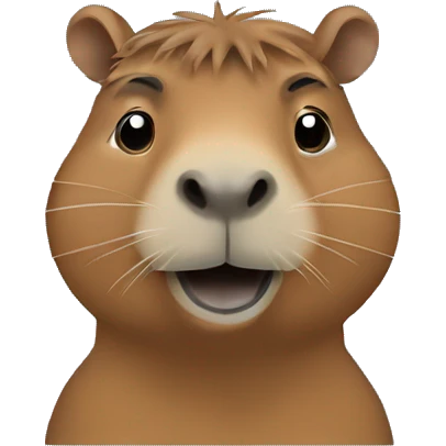 Capybara using a blue T-shirt  emoji