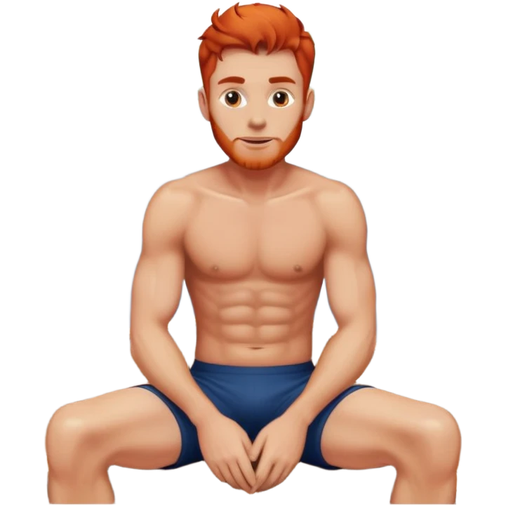 Высокий спортивного телосложения мужчина рыжеволосый, сидит на катере водном emoji