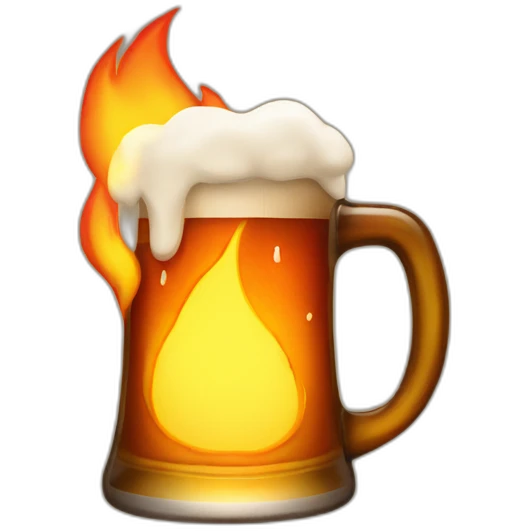 Beer fire emoji