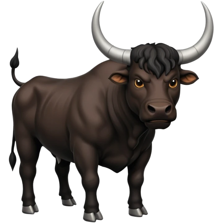 Black bull emoji
