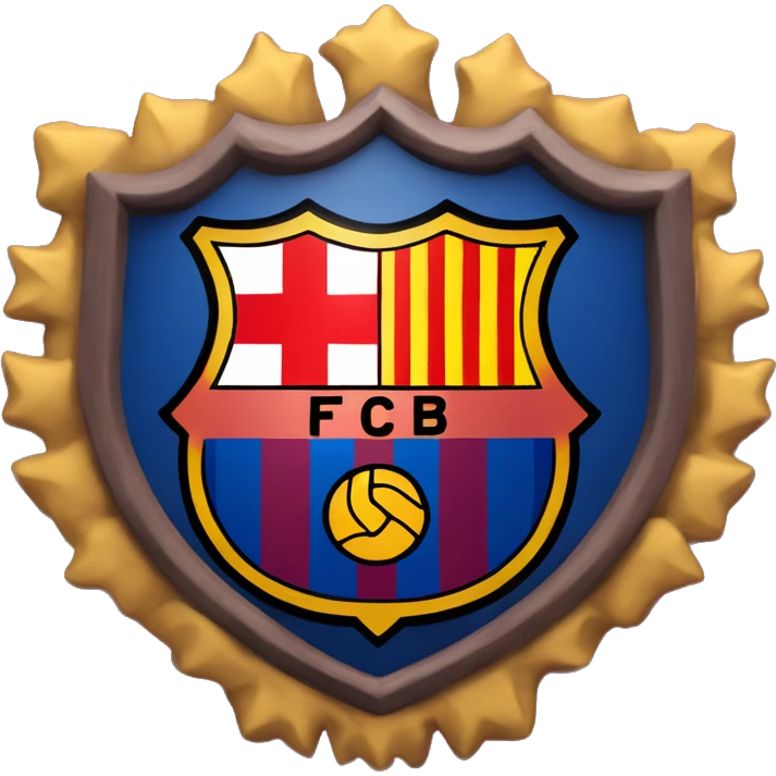 Fc Barcelona badge with year they have been invented emoji
