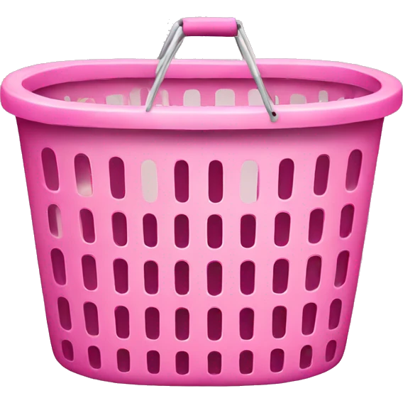 Pink laundry basket emoji
