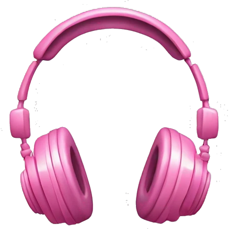 ￼ headphones with pink bows emoji