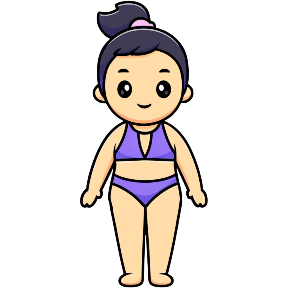 cartoon character in swimsuit emoji