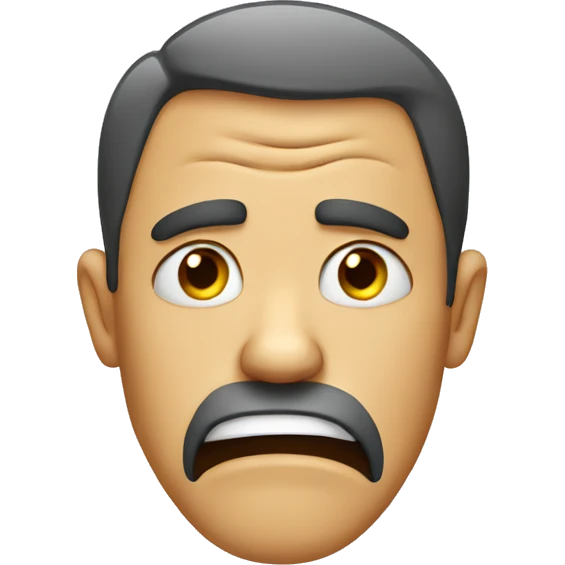 cringing crying man emoji
