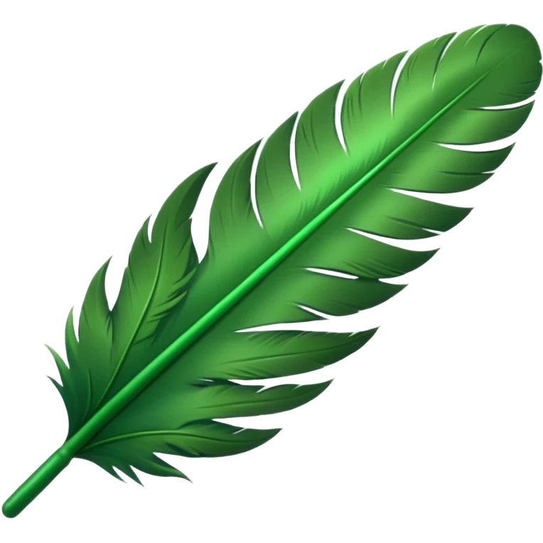 grüne feder ohne gesicht emoji