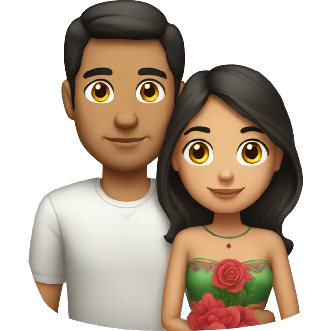 mexican girl with mexican boyfriend emoji