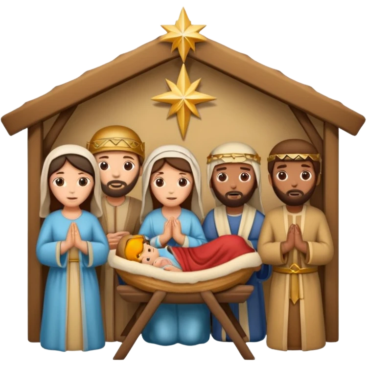 jesus nativity scene emoji