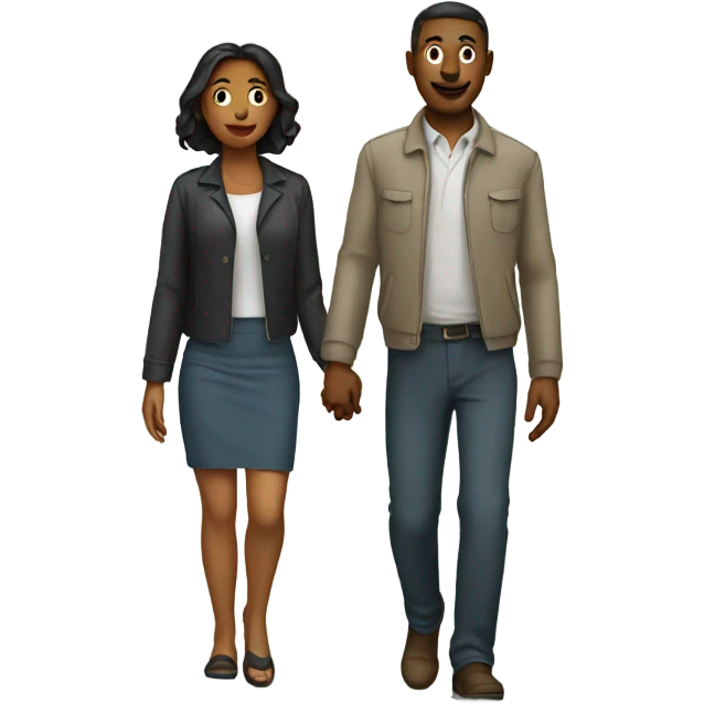 Man and woman walking  emoji