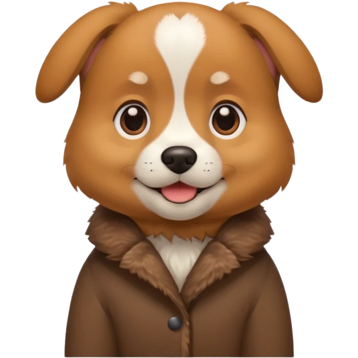 Dog wearing a coat emoji