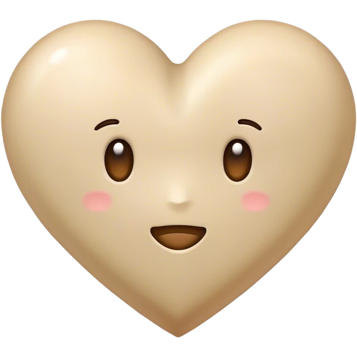 Beige heart emoji