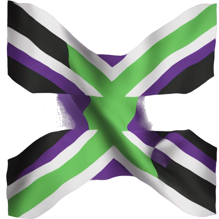 Aromantic Asexual pride flag emoji