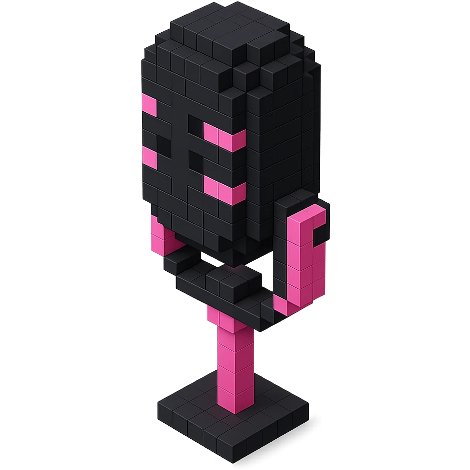 BLACKPINK-inspired gothic microphone, no hearts, blocky and stylish, black and pink palette emoji